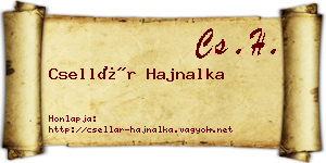 Csellár Hajnalka névjegykártya