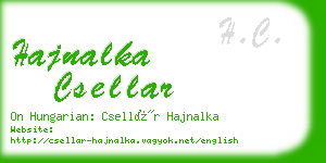 hajnalka csellar business card